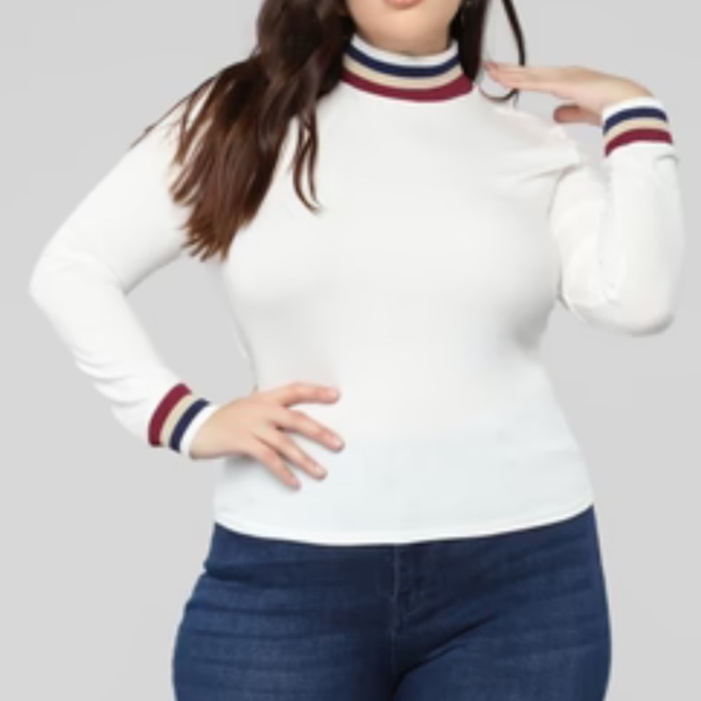 FashionNova Pop of Color Long Sleeve Top
